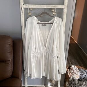 ASOS White Chiffon Blouse Size US 16